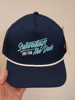 Saturdays Are For The Dads Navy Men's Trucker Barstool Cap